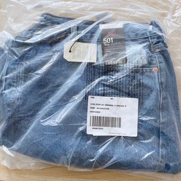 Urban Outfitters x Levi’s | 501 90s Vintage Denim Light Jean Shorts New Plus 22W - Picture 6 of 10